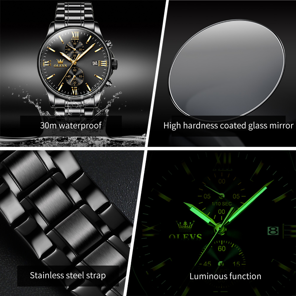 OLEVS 2886 Classic Black Quart - Luxury Watch Investment 评论和价格