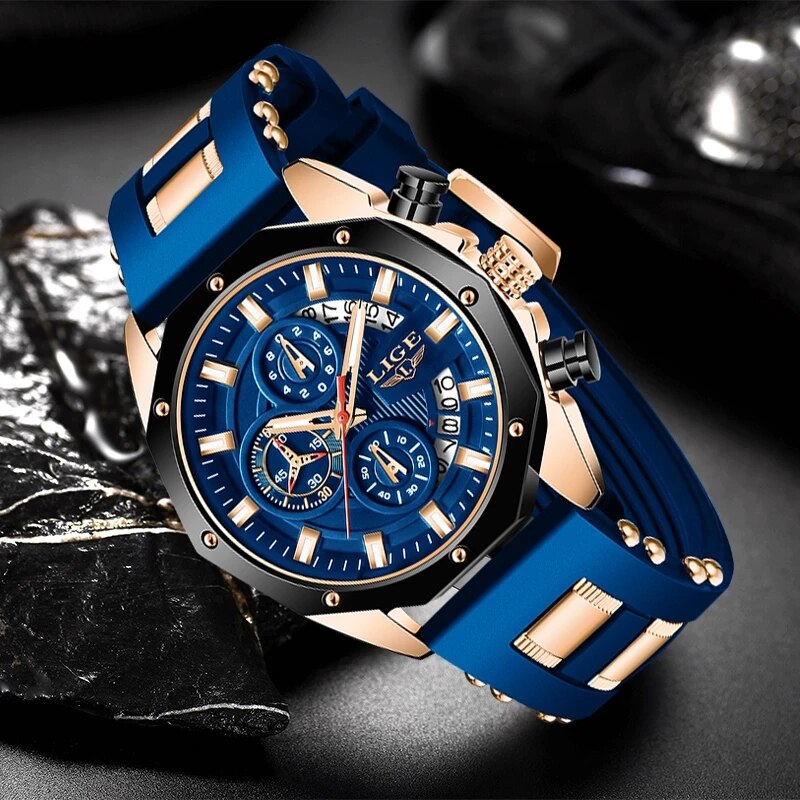 LIGE Fashion Men Watches Top B - Luxury Watch Investment 评论和价格